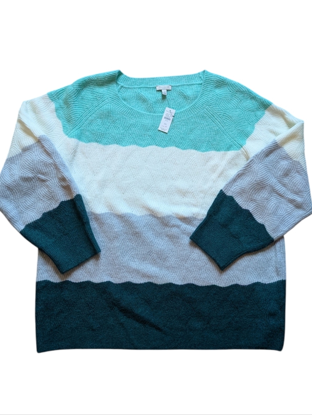 Talbots Outlet Wave Knit Striped Sweater NWT